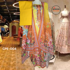 CPE-004,বিবেক ব্র্যান্ডের থ্রি পিস ফেব্রিক কটন অল ওভার সিকোয়েন্স করা